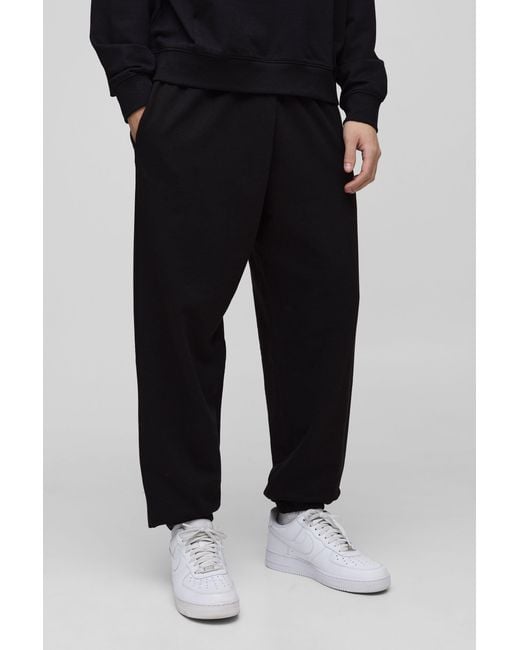BoohooMAN Oversize Basic Jogginghose in Black für Herren