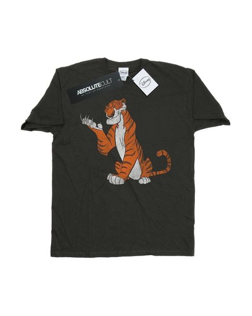 BoohooMAN Gray Disney The Jungle Book Classic Shere Khan T-shirt for men