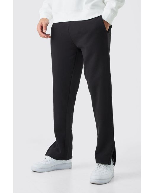 BoohooMAN Jogginghose mit geteiltem Saum in Black für Herren