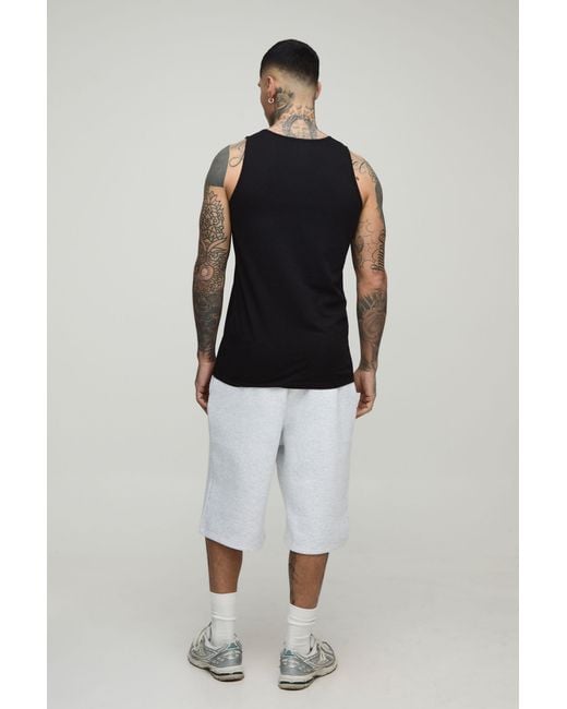 BoohooMAN Black Tall 2 Pack Basic Regular Fit Tank for men