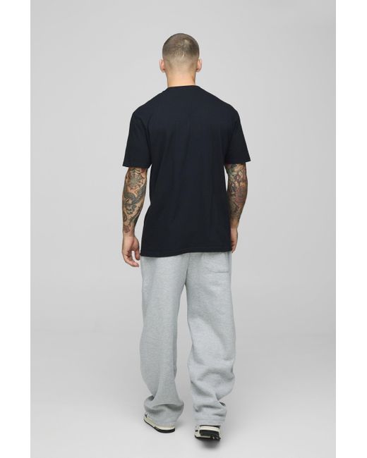 BoohooMAN Blue Oversized Avenged Sevenfold Band License Graphic T Shirt for men