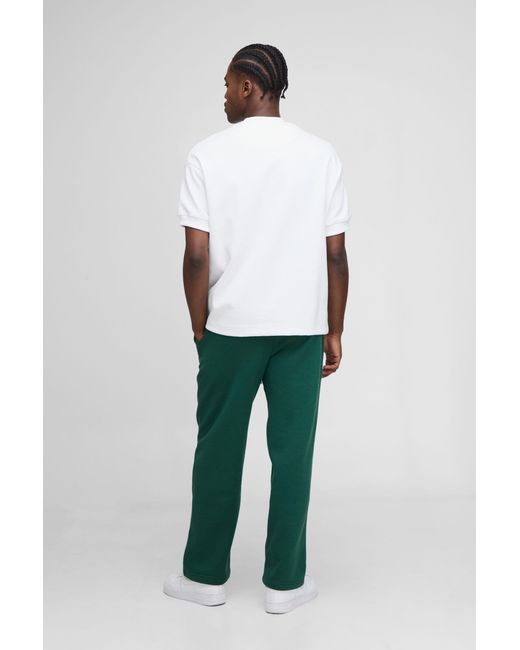 BoohooMAN Green Oversized Script Drop Crotch Joggers for men