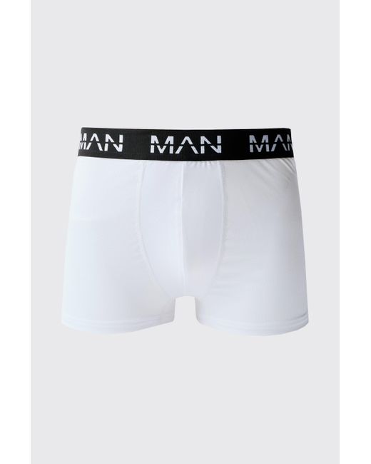BoohooMAN White Man Active Performance 3 Pack Boxer for men