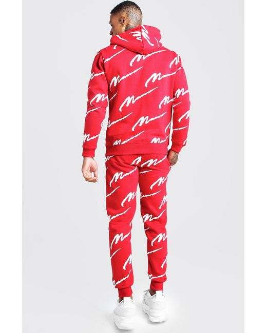 man printed tracksuit