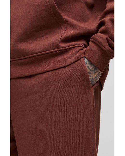 BoohooMAN Red Tall 330Gsm Extreme Wide Leg Basic Sweatpants for men