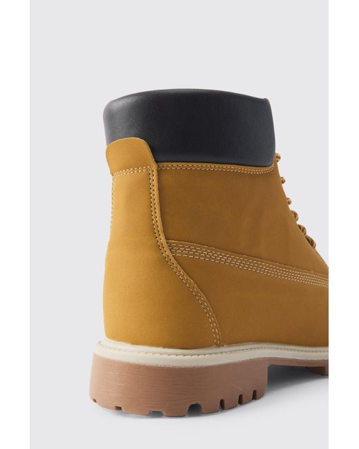 BoohooMAN Natural Worker Boots for men