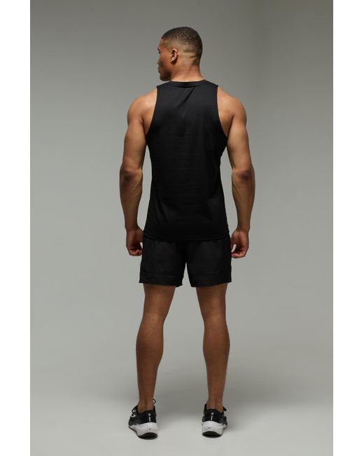 BoohooMAN Black Active Neon Logo 5Inch Short for men