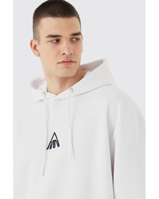 Boohooman white outlet hoodie