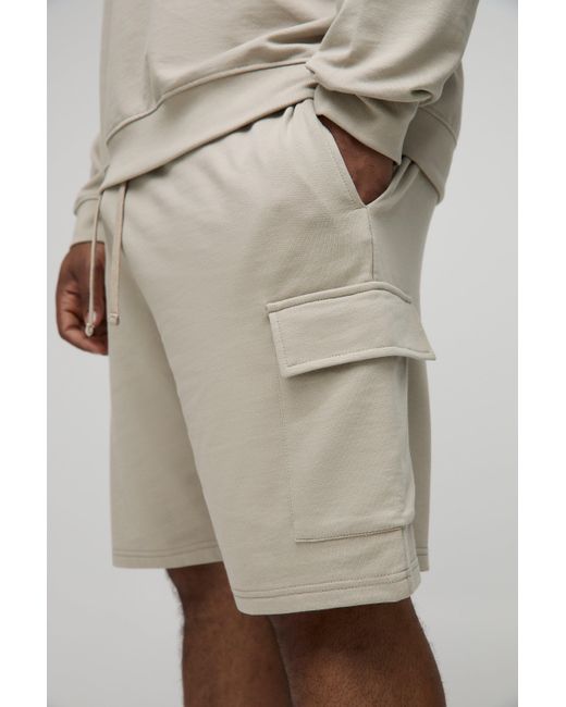 Pantalón Corto Plus Básico Cargo Regular Boohoo de color Natural