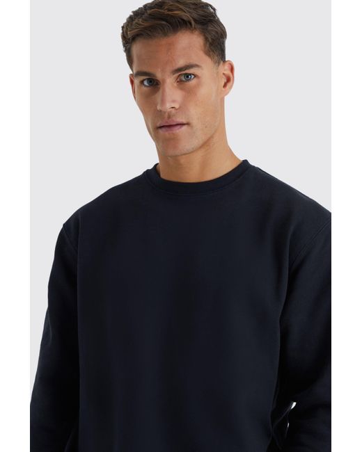 BoohooMAN Tall Oversized Basic Sweatshirt in Blue for Men | Lyst UK