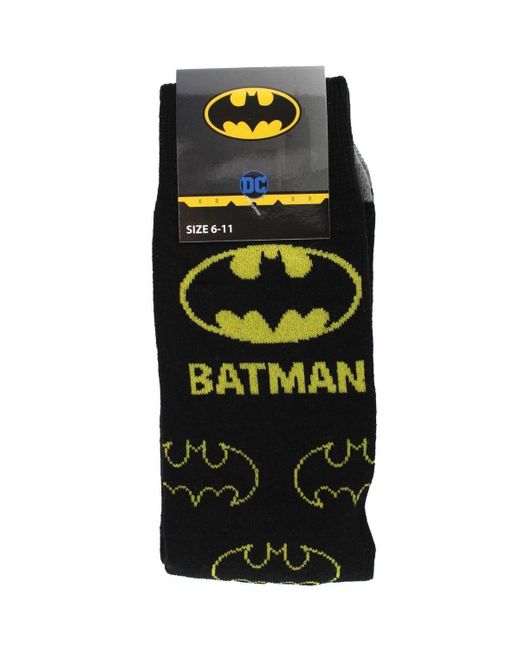 BoohooMAN Black Dc Comics Novelty Batman Socks | Funny Assorted Gift Socks For Batman Lovers for men