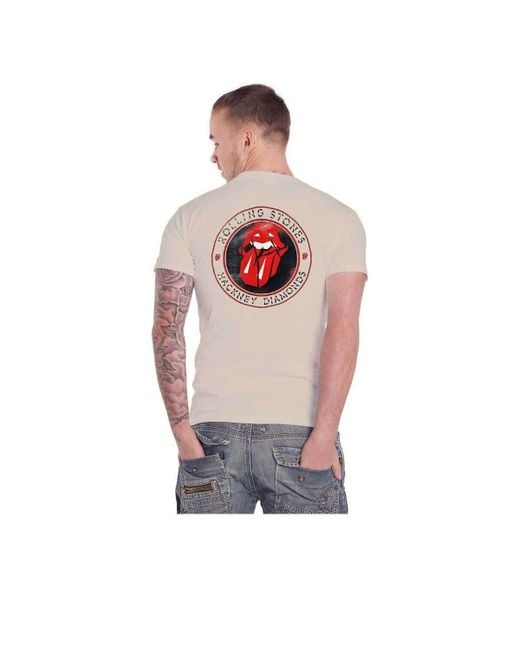BoohooMAN White The Rolling Stones Hackney Diamonds Circle Label T Shirt for men