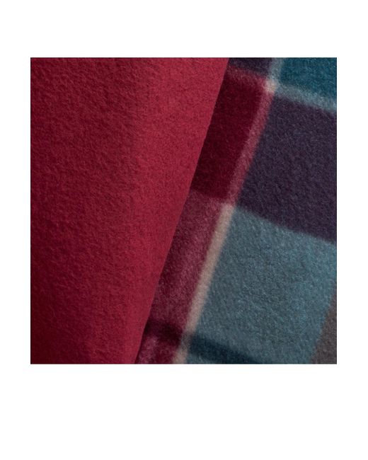BoohooMAN Red Ohs Check Polar Fleece Duvet Cover Set Reversible Check Tartan Quilt Warm Bedding for men