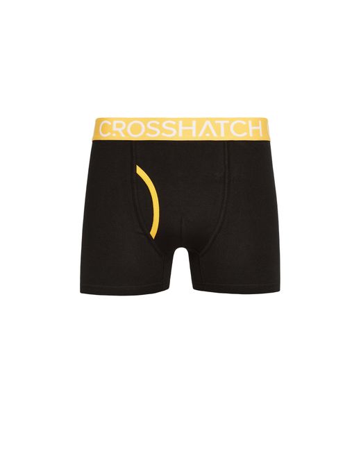 BoohooMAN Yellow Crosshatch Kamzon Boxers 2pk for men