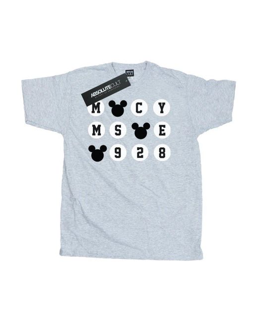 BoohooMAN Gray Disney Mickey Mouse 1928 Circles T-shirt for men