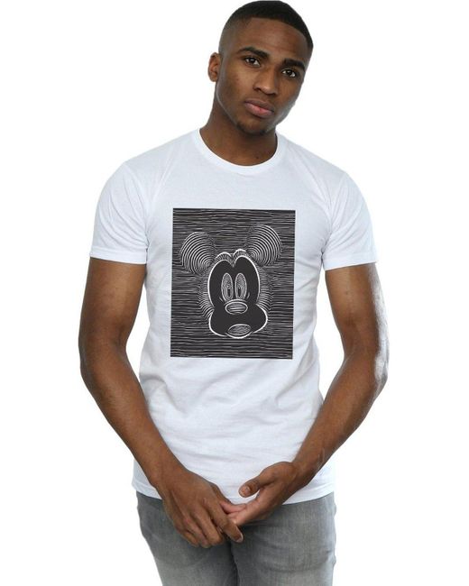 BoohooMAN White Disney Mickey Mouse Magic Eye T-shirt for men