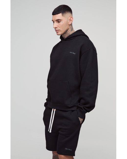 BoohooMAN Kastiger Oversize Official Man Hoodie in Blue für Herren