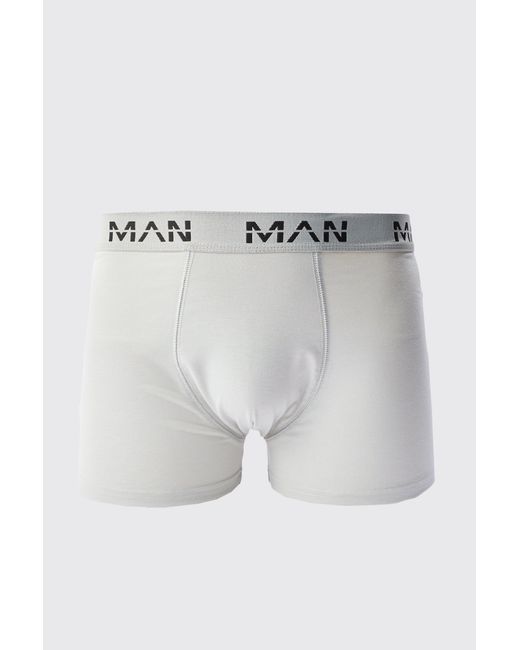 BoohooMAN White 5 Pack Mixed Colour Trunks for men