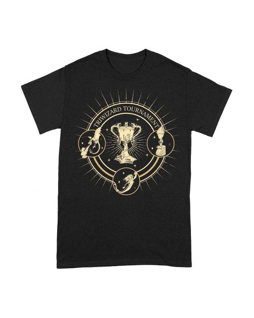 BoohooMAN Black Harry Potter Triwizard Seal T-shirt for men