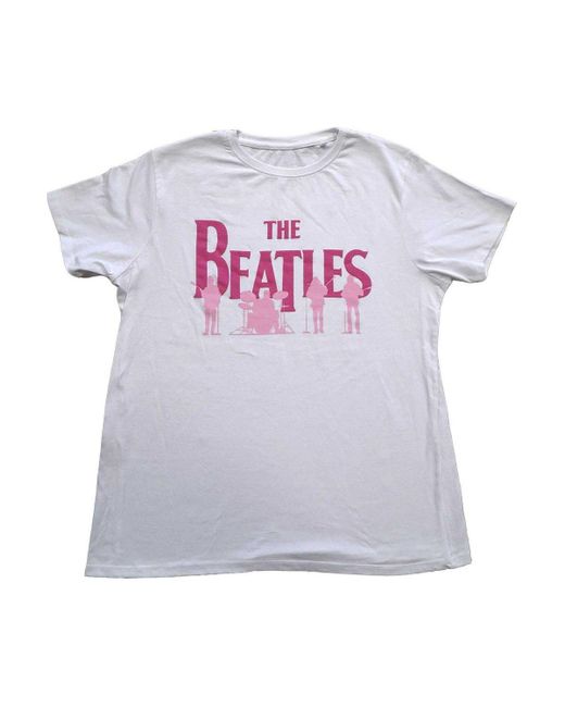 BoohooMAN Gray The Beatles Silhouette Hi-build T-shirt for men