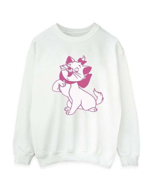 BoohooMAN White Disney The Aristocats Marie Sweatshirt for men