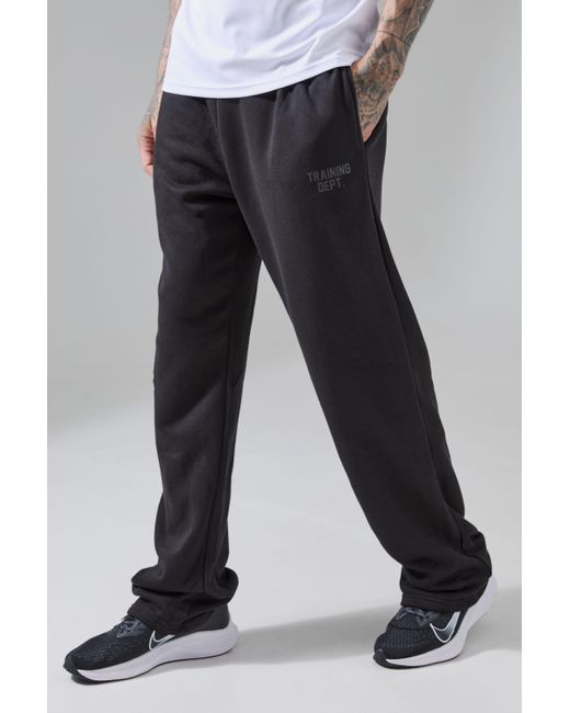 BoohooMAN Black Tall Active Relaxed Training Dept Jogger for men