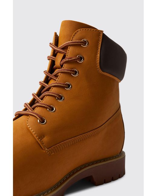 BoohooMAN Natural Worker Boots for men