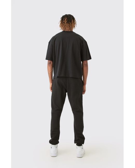 BoohooMAN Tall Basic Slim Fit Jogger In Black for men