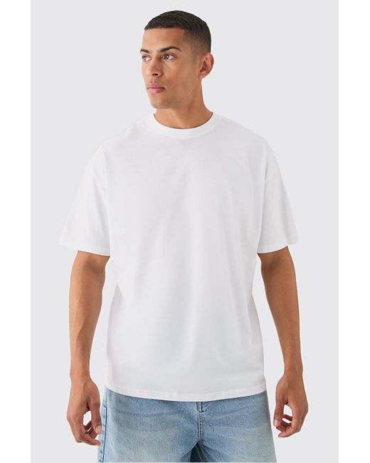 BoohooMAN White Oversized Panini Football License T-shirt for men