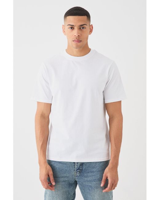 BoohooMAN White Basic Crew Neck T-shirt for men
