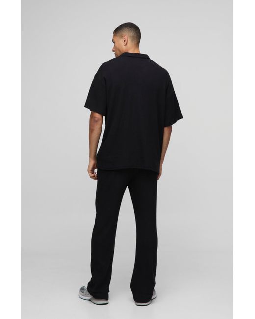 BoohooMAN Lockere Jogginghose in Black für Herren