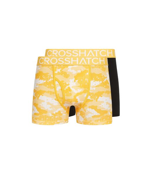 BoohooMAN Yellow Crosshatch Kamzon Boxers 2pk for men