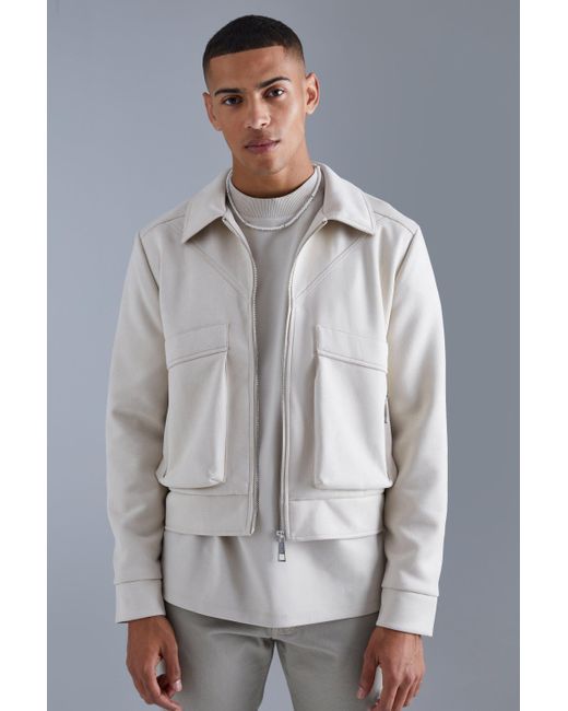 Boohooman suede jacket hotsell