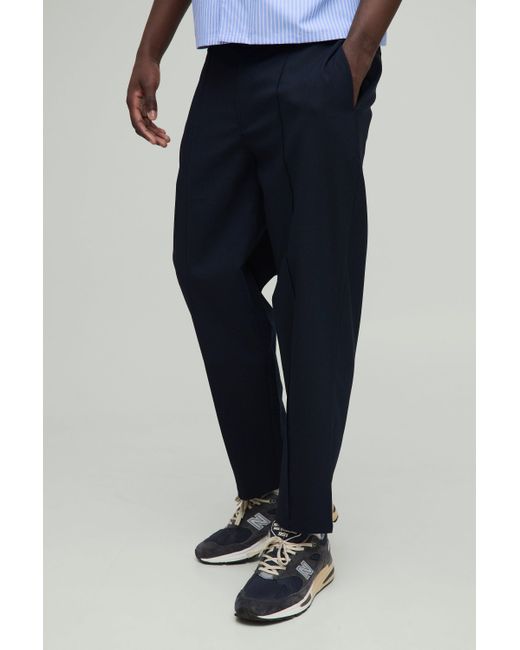 BoohooMAN Blue Baggy Chino for men