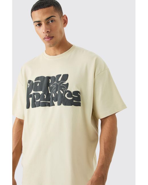 BoohooMAN Oversized Interlock Dark Tropics T-shirt in Multicolor für Herren