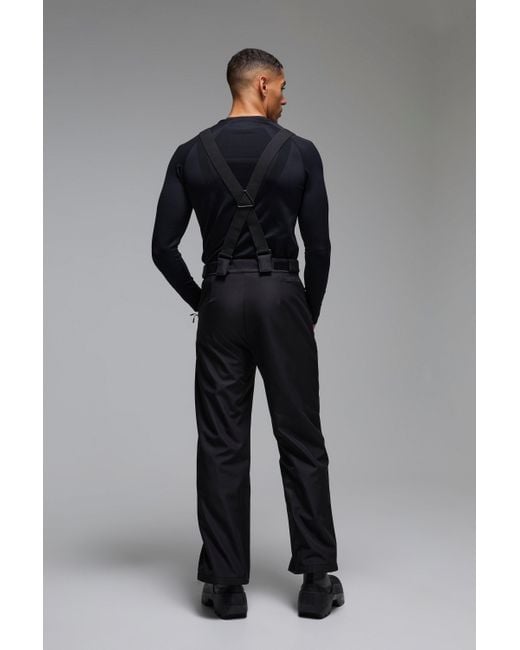 BoohooMAN Black Man Active Detachable Strap Ski Trousers for men