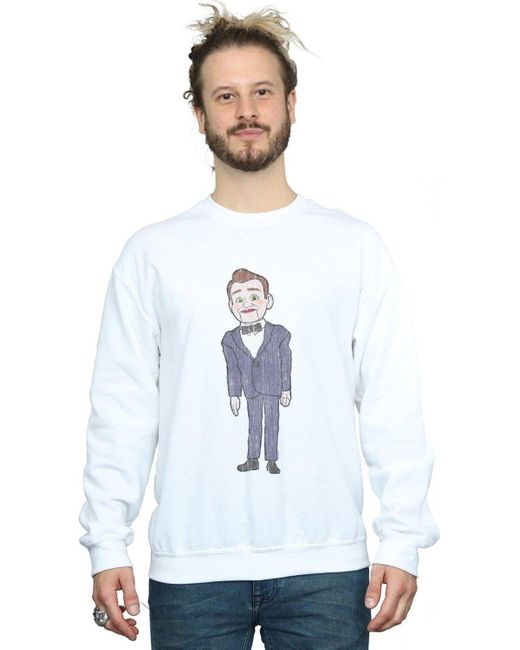 BoohooMAN White Disney Toy Story 4 Benson Dummy Pose Sweatshirt for men