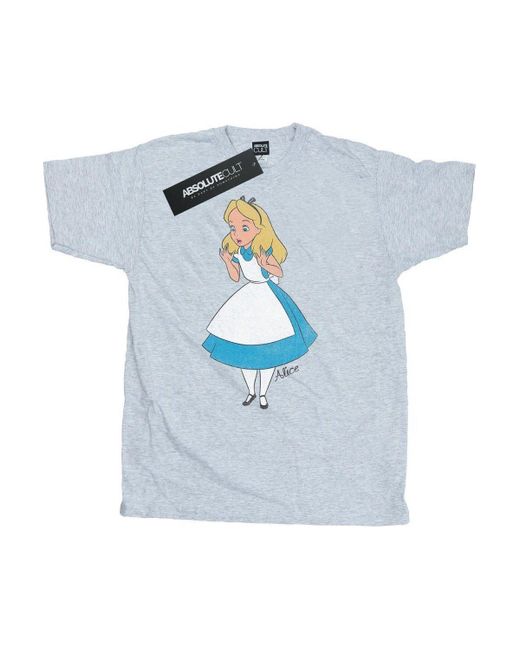 BoohooMAN White Disney Alice In Wonderland Surprised Alice T-shirt for men