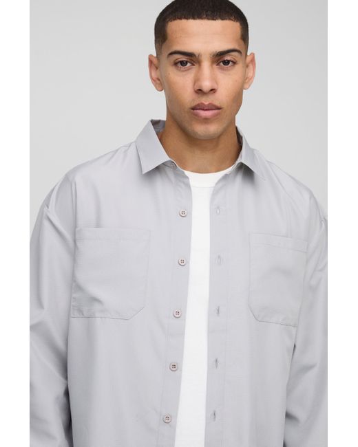 BoohooMAN Oversize Ripstop-Set in Gray für Herren