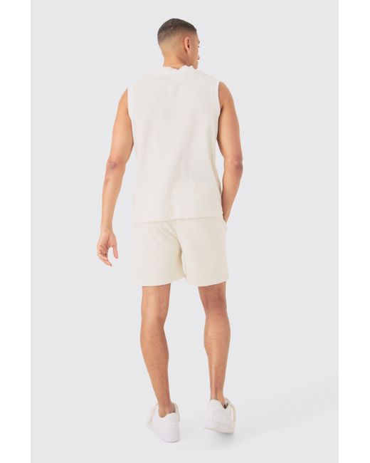 BoohooMAN White Relaxed Fit Short Length Heavyweight Short for men