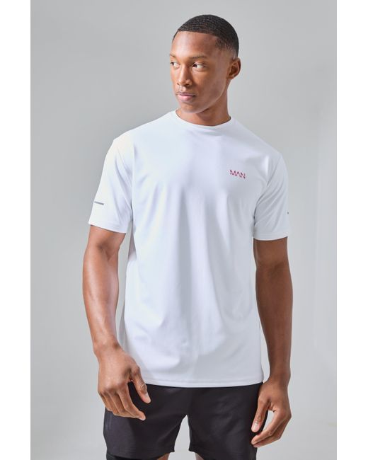 BoohooMAN White Active Performance T-shirt for men