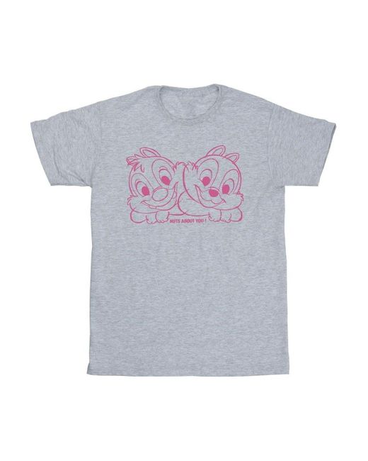 BoohooMAN White Disney Chip ́n ́ Dale Nuts About You T-shirt for men