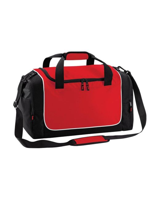 BoohooMAN Red Quadra Teamwear Locker Duffle Bag (30 Litres) for men