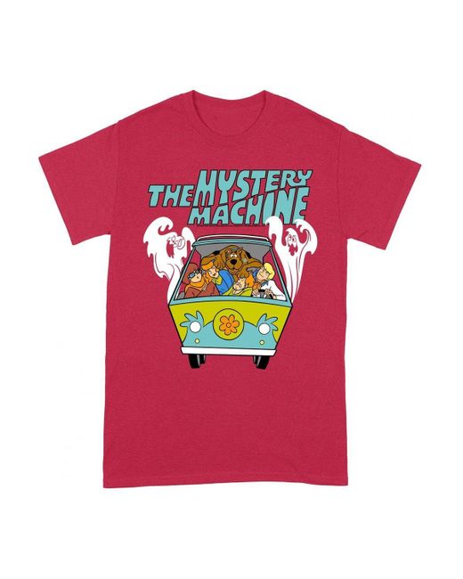 BoohooMAN Red Scooby Doo The Mystery Machine T-shirt for men
