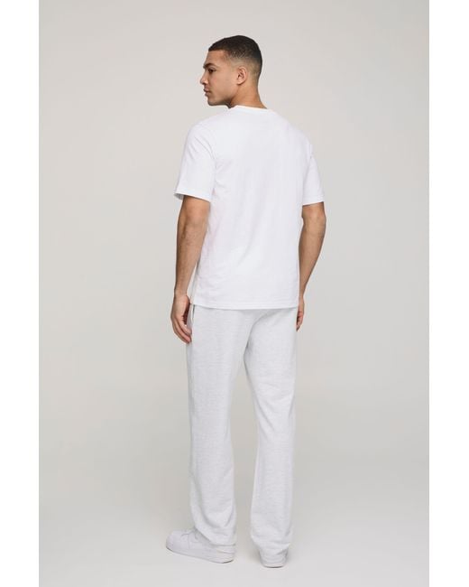 BoohooMAN White Basic Regular Fit Crew Neck T-shirt for men
