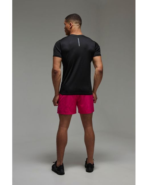 BoohooMAN Pink Man Active Regular Stretch Woven 5inch Short for men