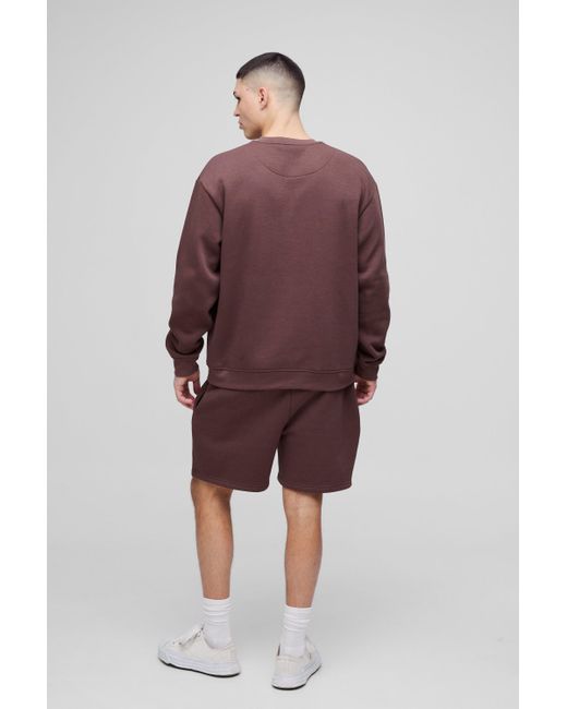 Chándal Oversize Recto Man Ofcl De 330G/M2 Con Capucha Boohoo de color Brown