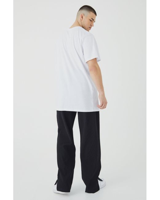 Plus Elastic Waist Relaxed Fit Pleated Trouser