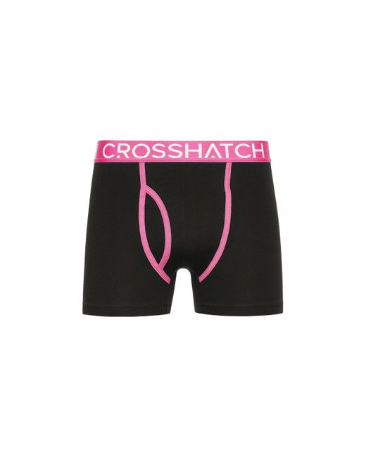 BoohooMAN Pink Crosshatch Crystaline Boxers 3pk for men
