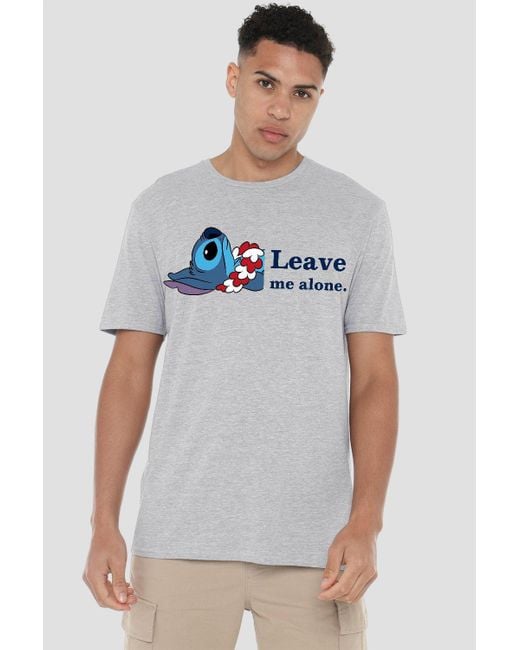 BoohooMAN Blue Disney Leave Me Alone T-shirt for men